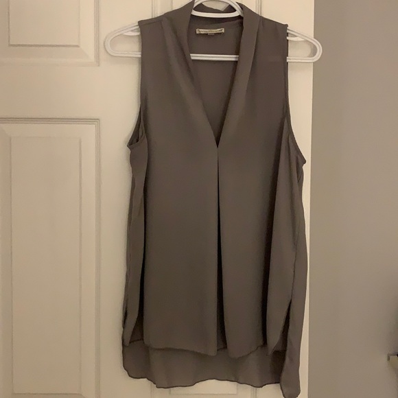 Temperance - Grey Sleeveless Sheer Blouse - Size M - Picture 1 of 4